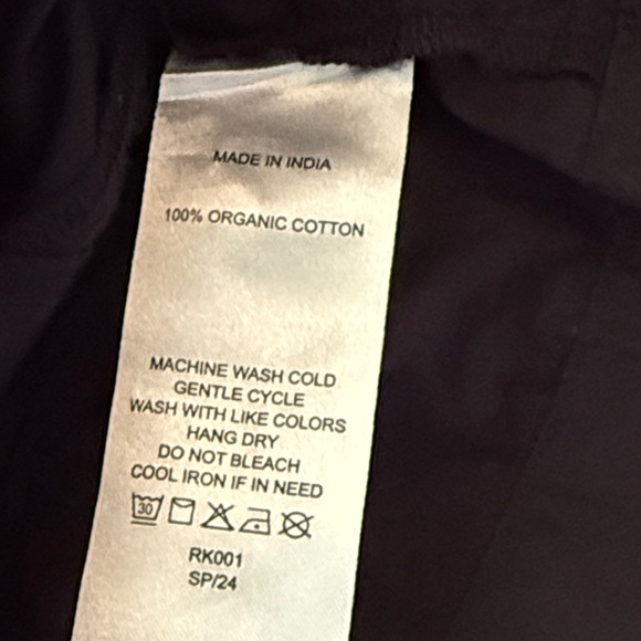 Quince sz S Black A-Line Skirt 100% organic cotton poplin tiered maxi new cond - Picture 6 of 11